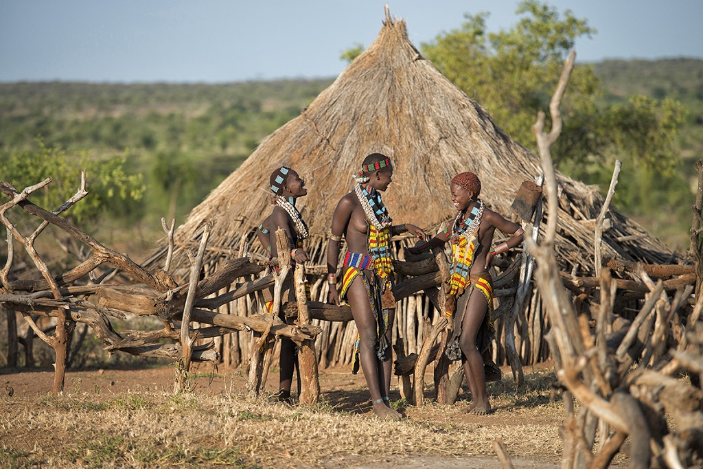 Village Hamer dans la vallée de l'Omo