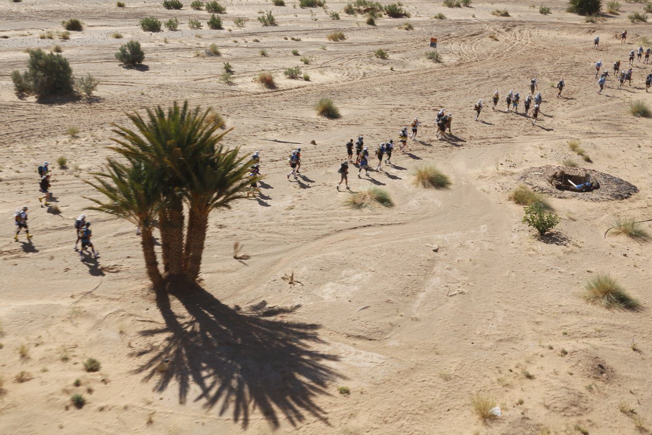 Les coureurs sortis des dunes