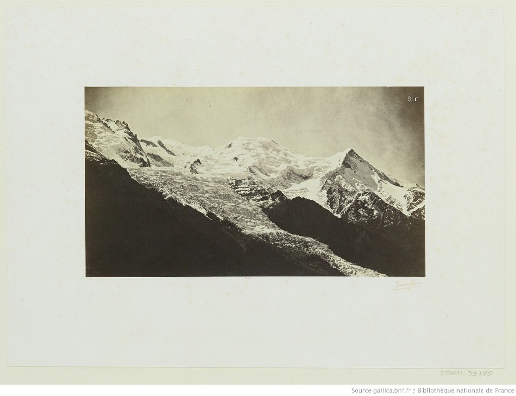 Savoie. Mont Blanc & glacier des Bossons - ©Bisson frères. Photographe/Bibliothèque nationale de France, département Estampes et photographie, EO-14 (2)-FOL