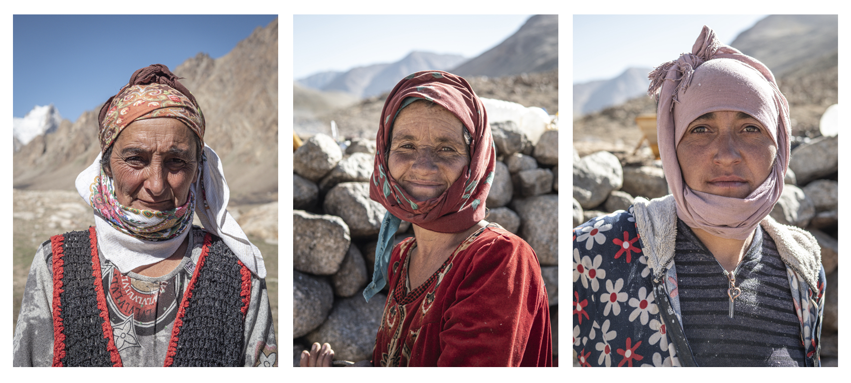 Visages de bergères pamiries - ©Cédric Tassan