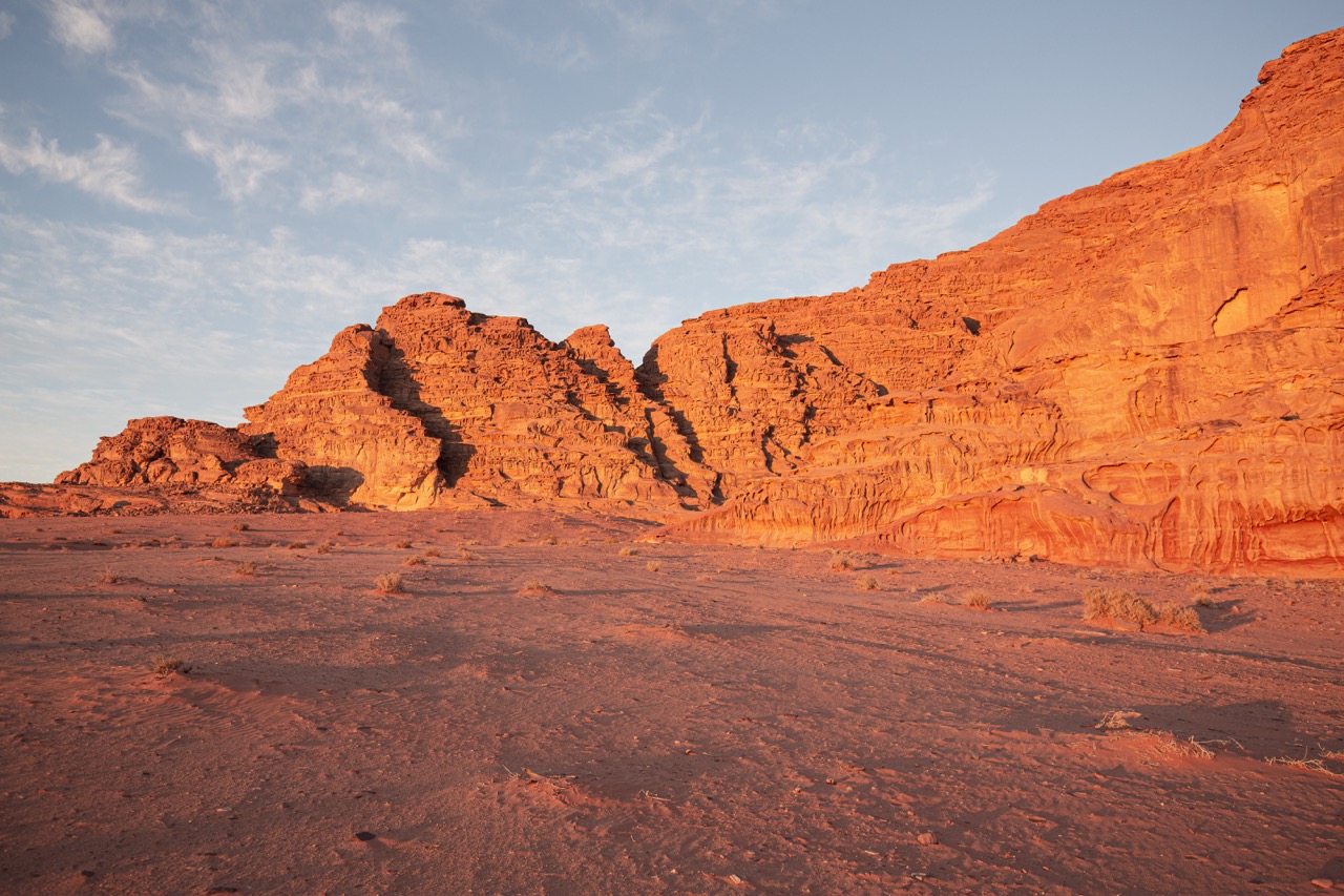 Sous les derniers rayons du soleil, le désert se pare de ses plus chatoyantes couleurs - ©Wild Birds Collective