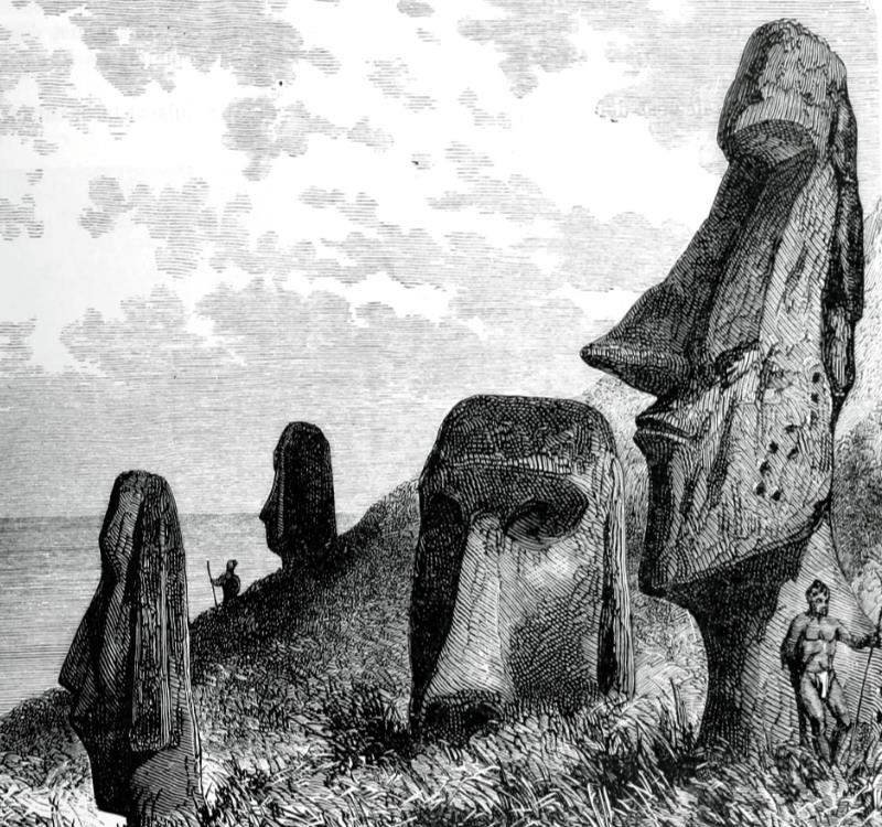 L’île de Pâques en a connu, des bouleversements. Ses fameuses statues géantes, les moaï, ont bien failli tomber aux oubliettes, abandonnées, suite à un changement de croyances, par ceux qui les avaient eux-mêmes érigées.