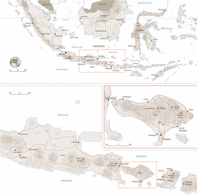 Carte de l'Indonesie